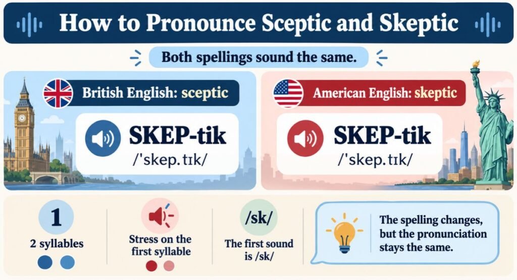 How to Pronounce Sceptic and Skeptic