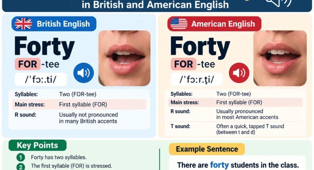How to Pronounce Forty in British and American English?