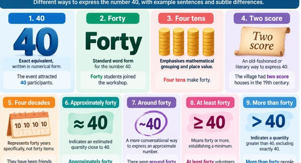 Synonyms and Related Expressions for Forty