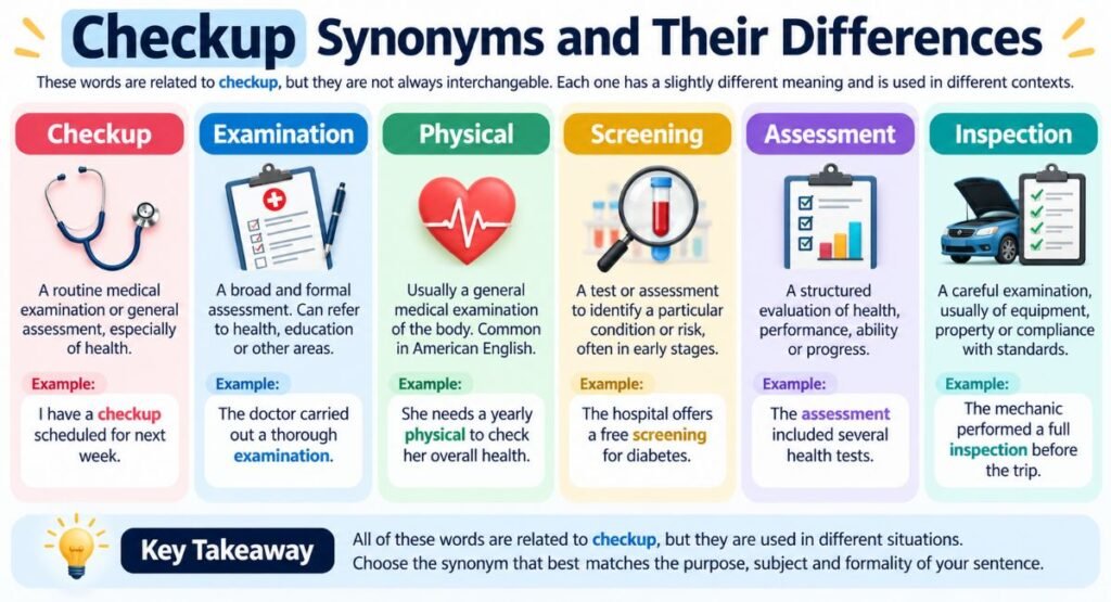 Checkup Synonyms and Their Differences