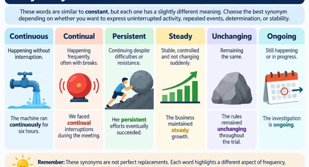 Synonyms of Constant and Their Differences
