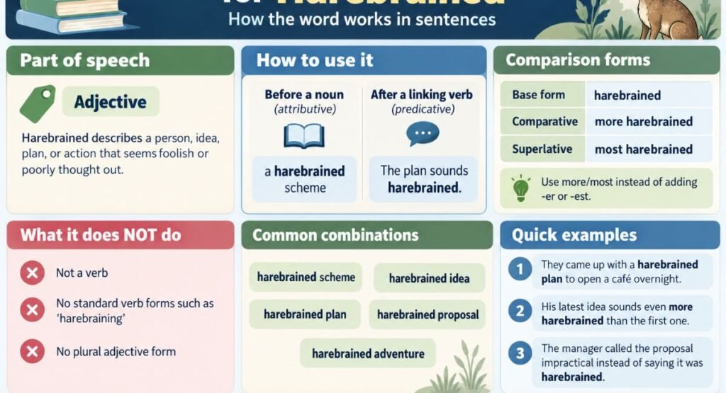 Part of Speech and Grammar Rules for Harebrained