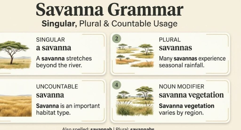 Savanna Grammar: Singular, Plural and Countable Usage
