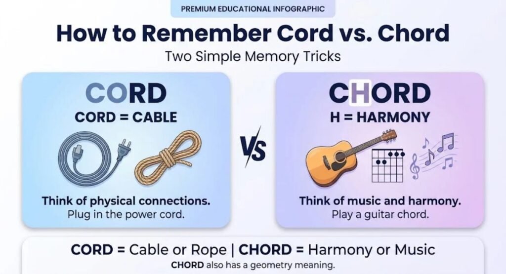How to Remember Cord vs. Chord?