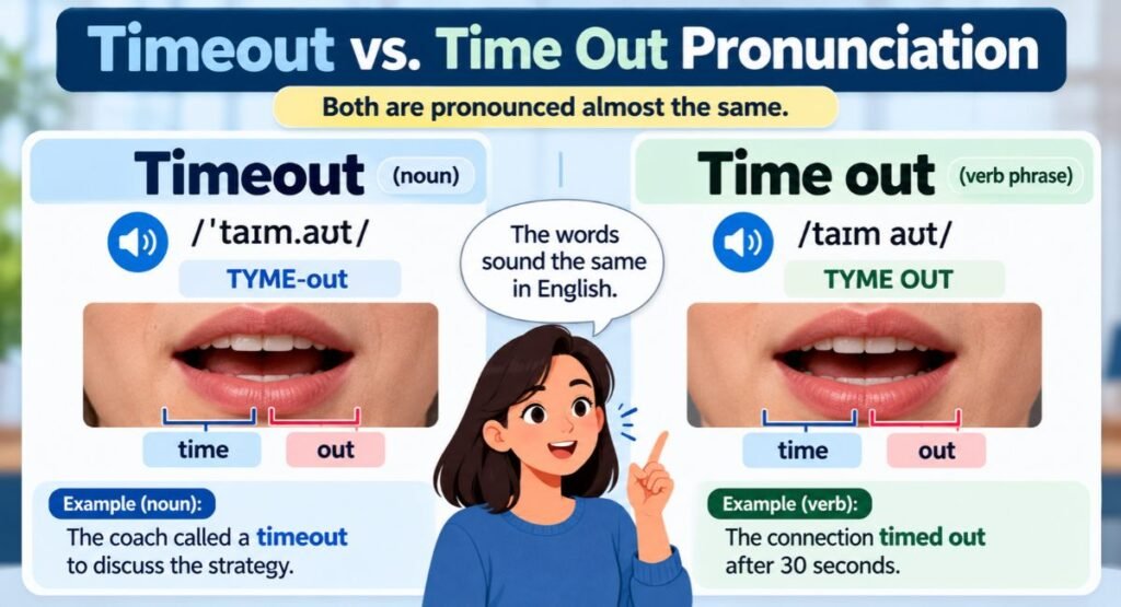 Timeout vs. Time Out Pronunciation