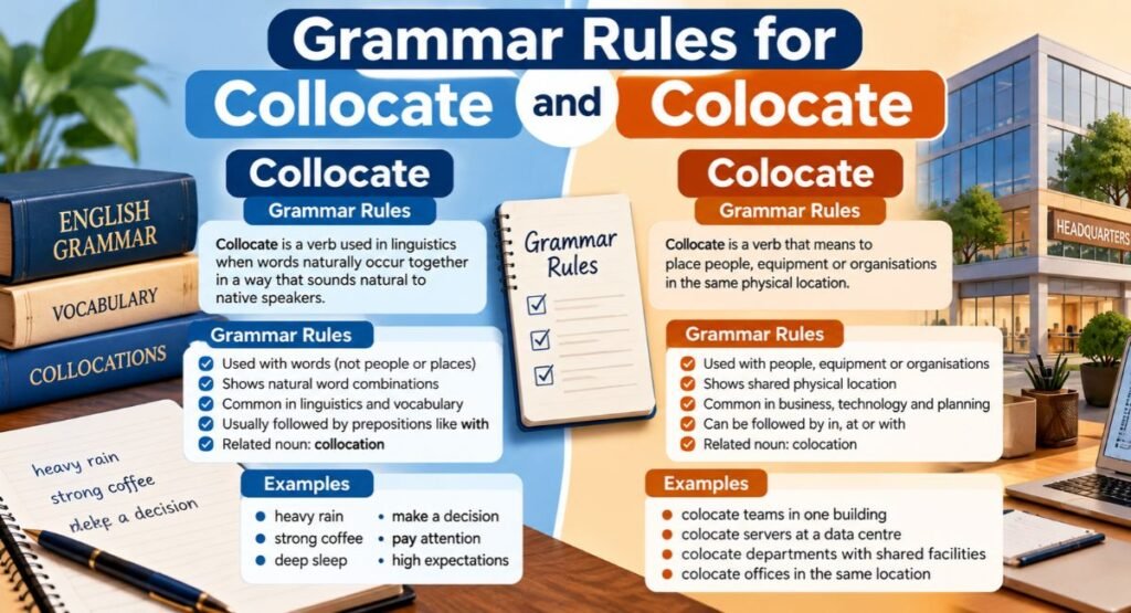 Grammar Rules for Collocate and Colocate