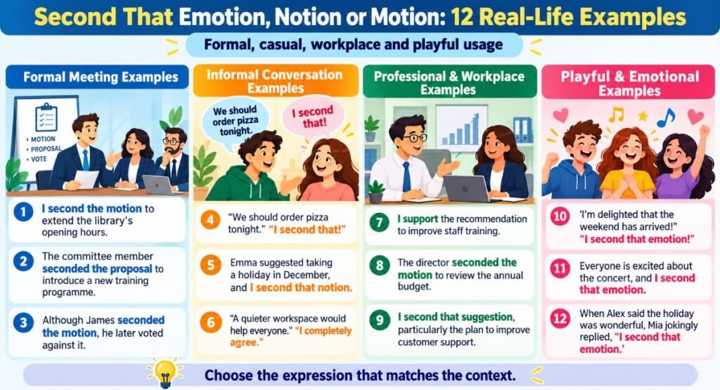 Second That Emotion, Notion or Motion: 12 Real-Life Examples