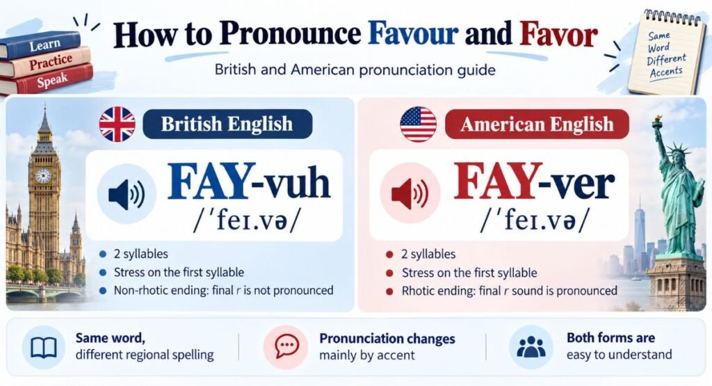 How to Pronounce Favour and Favor?
