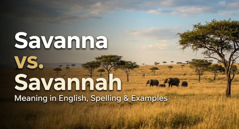 Savanna vs. Savannah Meaning in English & Examples