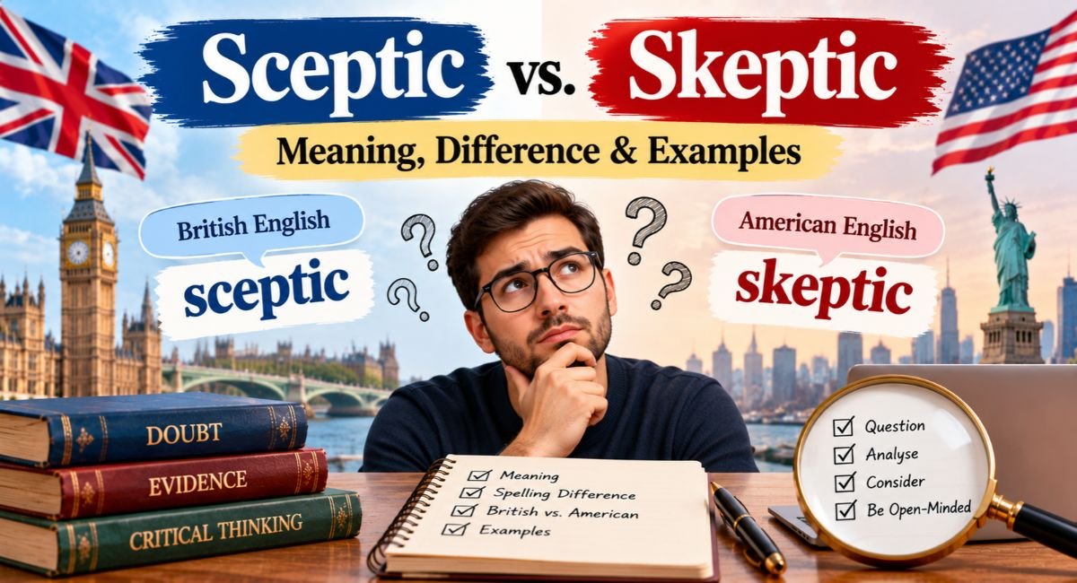 Sceptic vs. Skeptic: Meaning, Difference & Examples