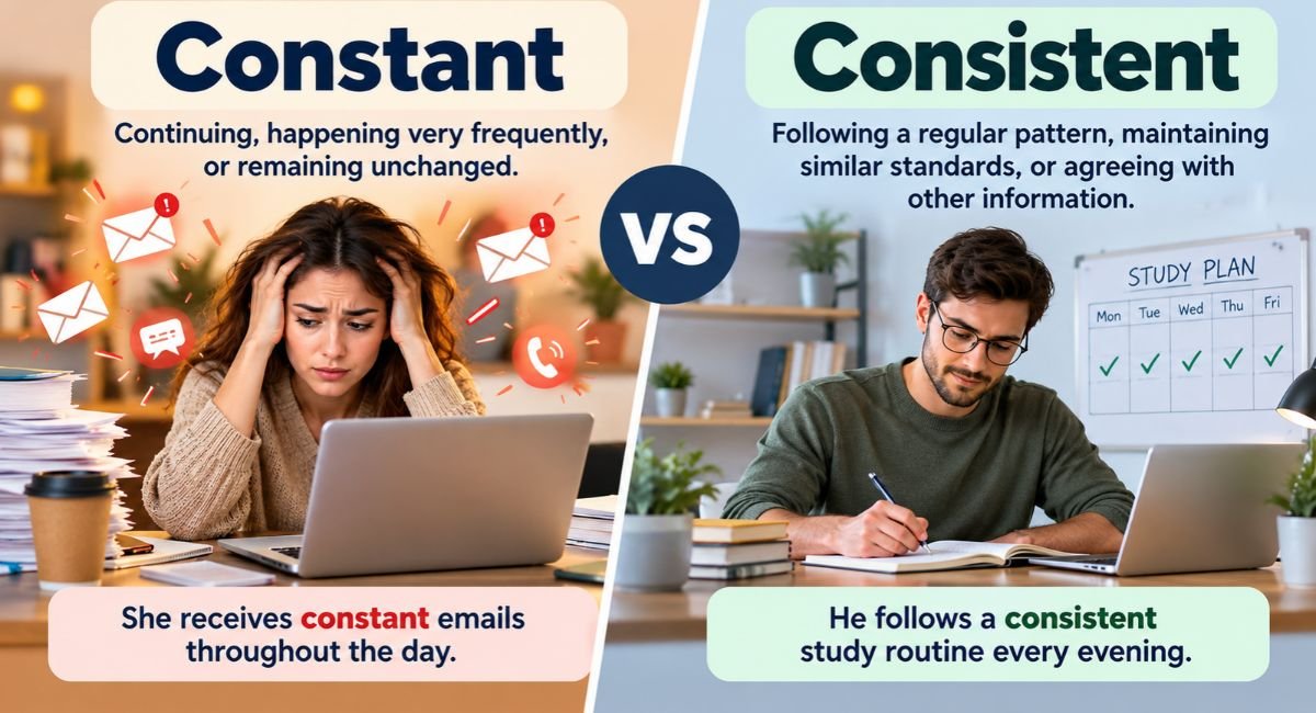 Constant vs Consistent: Meaning & Examples 