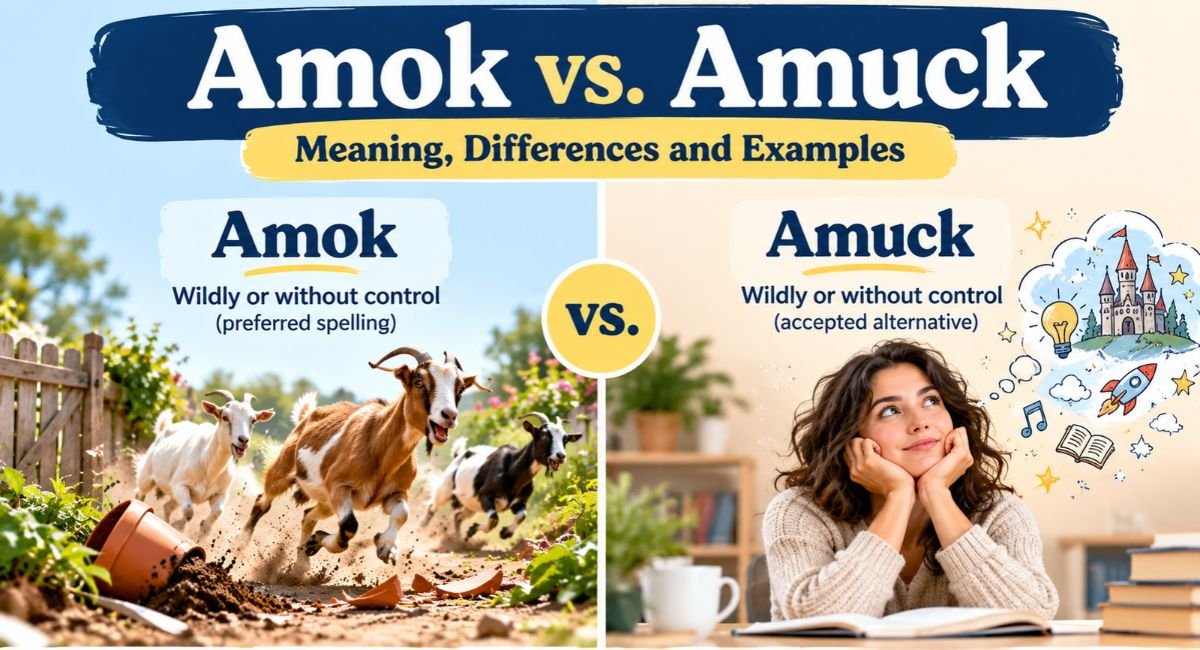 Amok vs. Amuck: Meaning, Difference & Examples