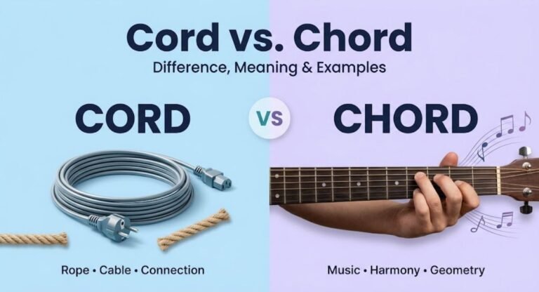 Cord vs. Chord: Difference, Meaning & Examples 
