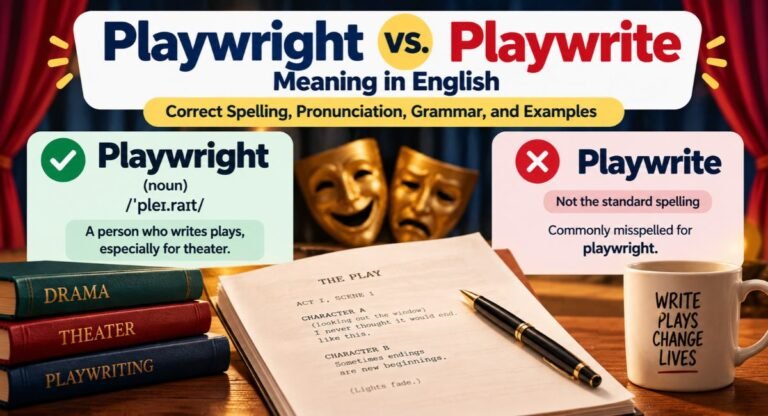 Playwright vs. Playwrite Meaning in English & Examples 