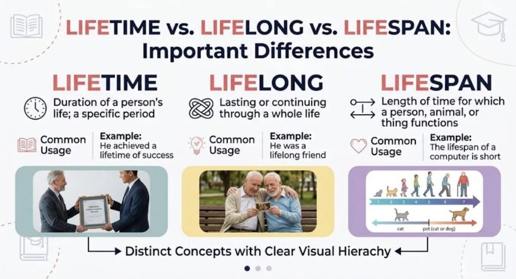 Lifetime vs Lifelong vs Lifespan – Important Differences