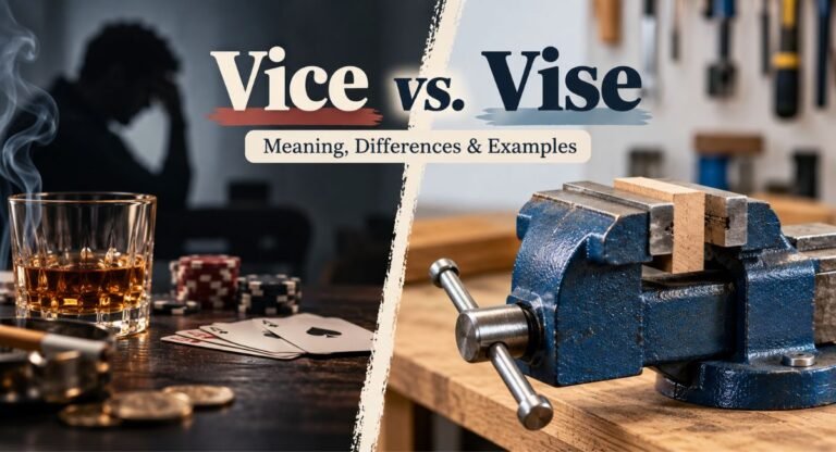 Vice vs. Vise: Meaning, Differences & Examples